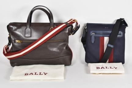 2 bolsos de hombre de Bally, entre los que se incl