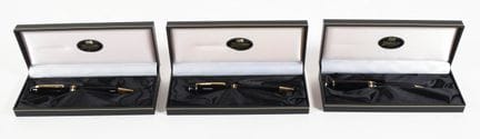 3 bolígrafos Montblanc Meisterstück de resina y ch