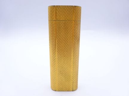 Cartier Gold Tone Textured Metal Lighter  Cartier 