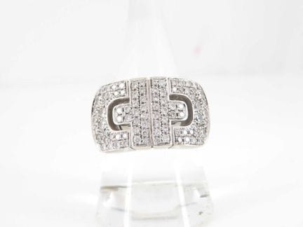 Anello da cocktail Bulgari Parentesi in oro bianco