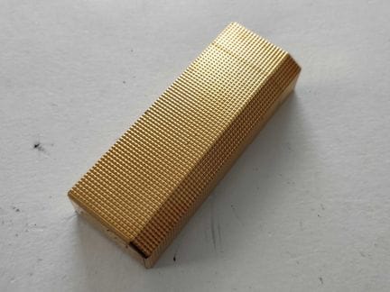 Cartier Vintage Gold Tone Textured Metal Lighter  