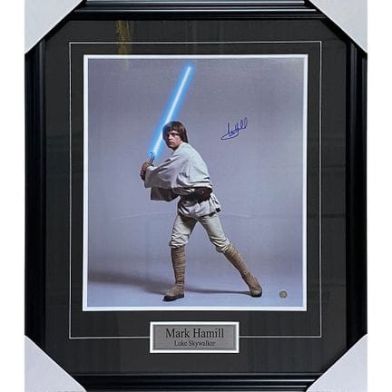 Foto autografata e incorniciata di Mark Hamill in 