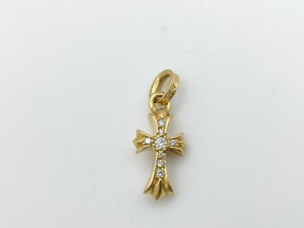 Ciondolo Chrome Hearts Diamond Baby Fat Cross in o