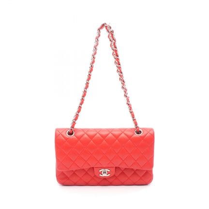Borsa a tracolla Chanel rossa Matelassé con patta 