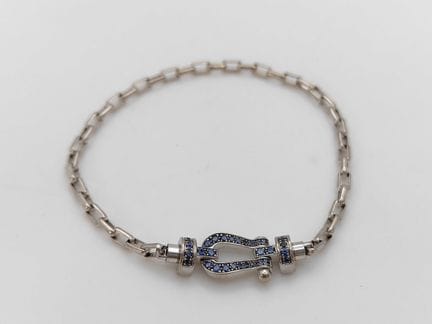 Bracelet à maillons FRED Force 10 en or blanc 18 c