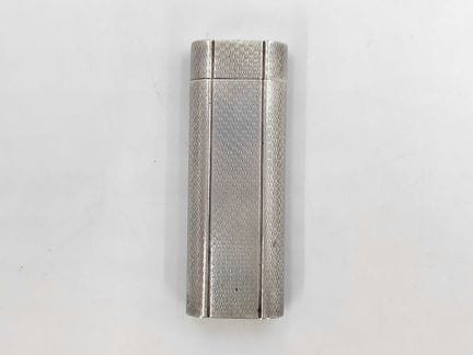 Cartier Vintage Silver Tone Textured Metal Lighter