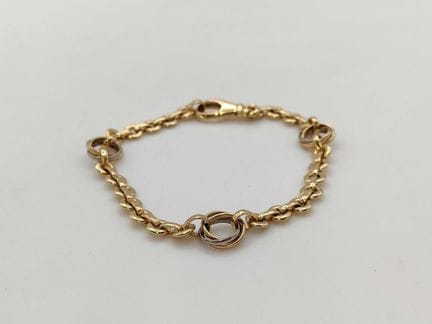Bracciale Cartier Trinity vintage in oro tricolore