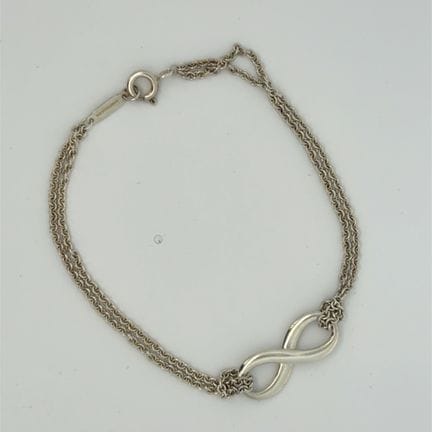 Bracciale a catena in argento sterling con motivo 
