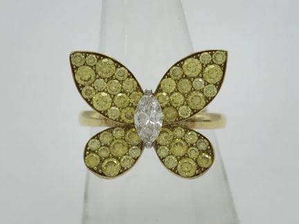 Bague Graff « Butterfly » en or jaune 18 carats, s
