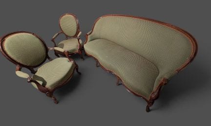 Salon
Comprenant une banquette et deux fauteuils e