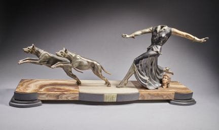 Ecole du XXème siècle
"Femme aux chiens"
Sujet en 