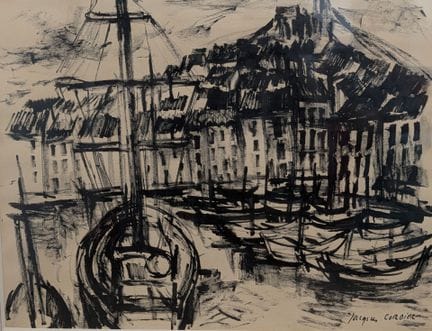Jacques CORDIER (1937-1975) 
"Bateaux au port"
Des