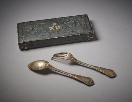 Suite de deux couverts 
En argent (poinçon minerve