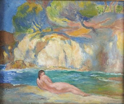 Michel SIMONIDY (1870-1933)
«Nue sur une plage du 