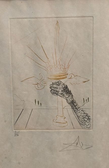 Salvador DALI (1904-1989) 
«King John»
Lithographi