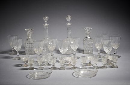 BACCARAT
Services de verres en cristal taillé
Comp