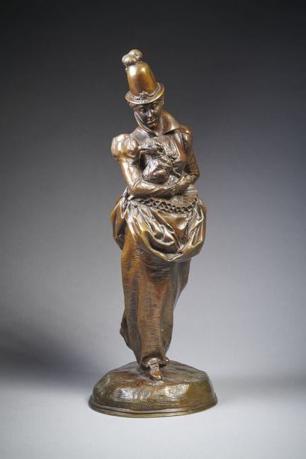 Emmanuel FRÉMIET (1824-1910)
«Femme et son chien»
