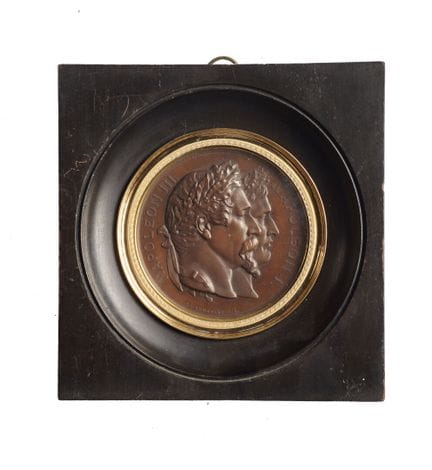 EUGÈNE ANDRÉ OUDINÉ (1810-1887)
Médaillon en bronz
