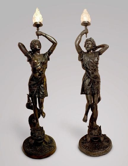 Jean HOUBLOUP (1936 - 2025)
Paire de torchères 
En