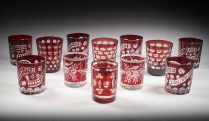 CRISTAL DE BOHÊME
Suite de six verres en cristal t