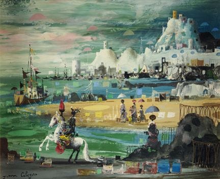 让·卡洛杰罗（1922-2001）
《港口》
布面油画，左下角签名
高：22 厘米；宽：27 厘米