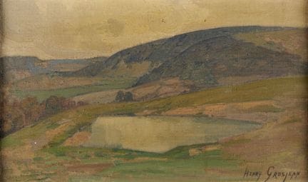 亨利·格罗斯让（1864-1948）
《起伏的风景》
布面油画，右下角有签名
高：24 厘米；宽：4