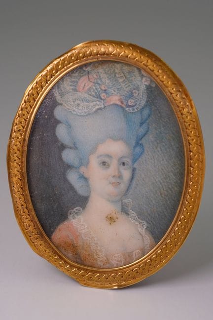 UNSIGNED (XVIII). Miniature portrait of a lady. 58