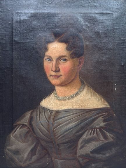UNSIGNED (XIX). Biedermeier portrait of a woman. A