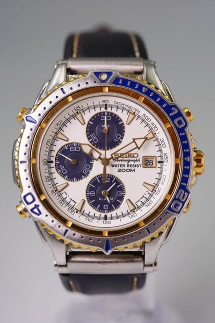 SEIKO. Cronografo con sveglia. Orologio da polso d