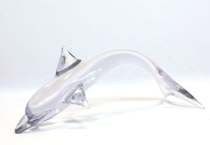 DAUM NANCY. Scultura in vetro. Delfino. Francia. X