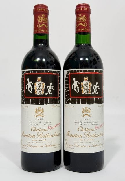 2 bouteilles de vin rouge. 1994. Château Mouton Ro