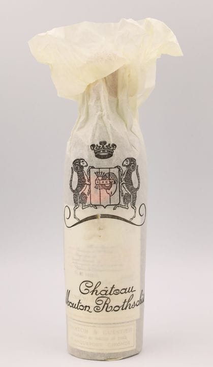 1 bouteille de vin rouge. 1972. Château Mouton Rot