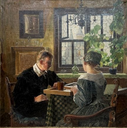 Ernst TOEPFER (1878 - 1955). À un jeu de société a