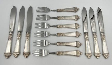 Servizio da pesce da 12 pezzi. Per 6 persone. Arge