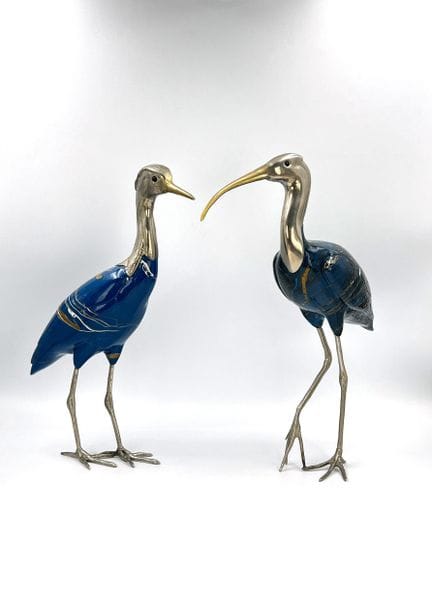 Elli MALEVOLTI (XX). Coppia di ibis. XX secolo. Al