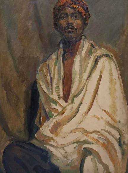 Ludwig RÜMENAPF (1895 - 1978). Young Barber. 1913.
