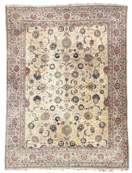 Keshan. Environ 436 cm x 326 cm. Vers 1970. Tapis 