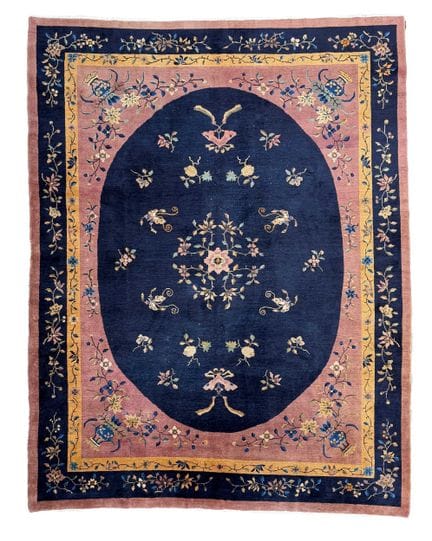 Tapis en porcelaine. Ancien. Environ 358 cm x 280 