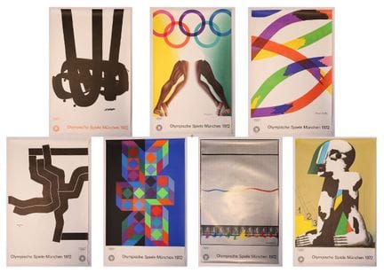 Série d’affiches en 7 parties. Olympia Munich 1972