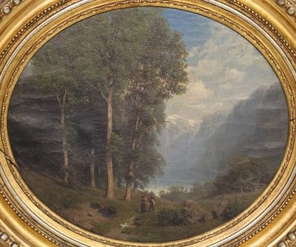 Robert SCHULTZE (1828 - 1910). "Am Walensee". Appr