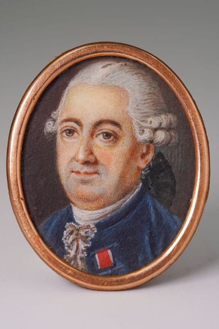 UNSIGNED (XVIII). Miniature portrait of Louis XVI.