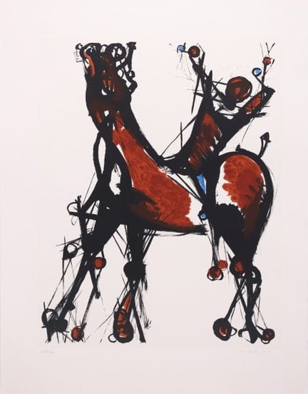 Marino MARINI (1901 - 1980). "Studio di cavaliere"