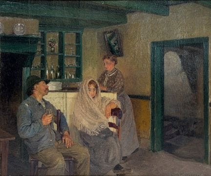 Ernst TOEPFER (1878 - 1955). Rustic tavern with a 