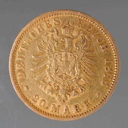 Moneta d'oro. 20 marchi. Impero tedesco. Amburgo. 