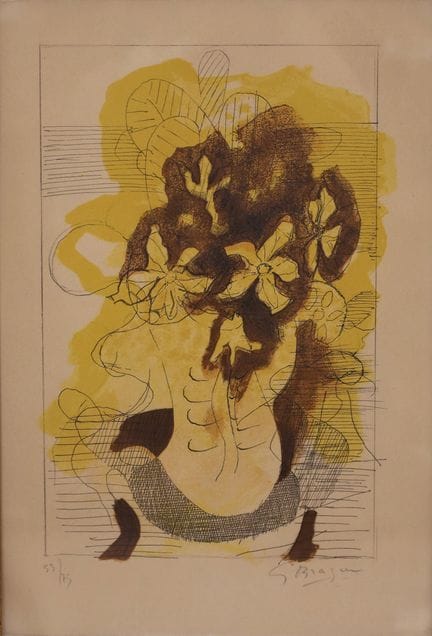 Georges BRAQUE (1882 - 1963). "Bouquet de fleurs j