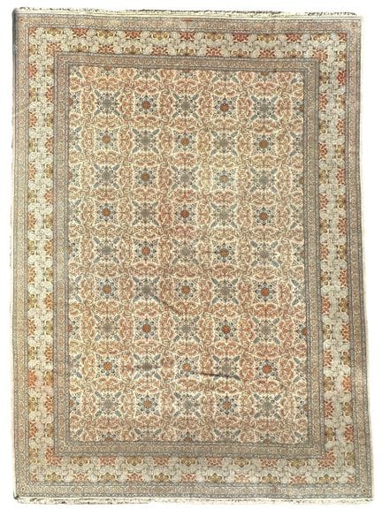 Keshan. Environ 437 cm x 319 cm. Vers 1970. Tapis 
