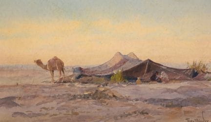 Tony BINDER (1868 - 1944). Bedouins taking a rest 