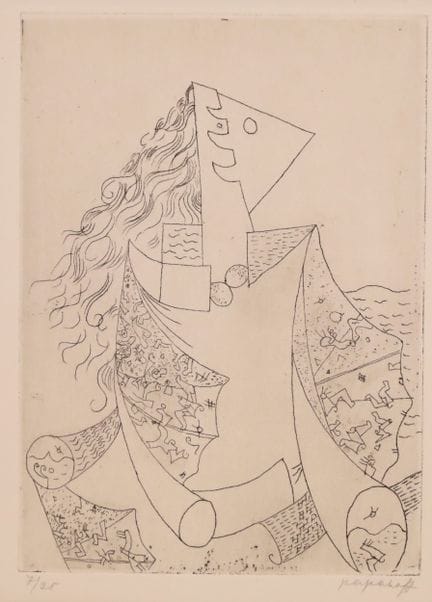 Georges PAPAZOFF (1894 - 1972). Senza titolo. Dime