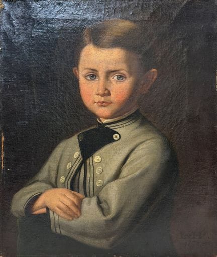 MONOGRAM "LvH" (XIX). Biedermeier portrait. Portra