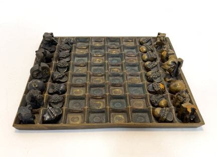 Jerzy NOWAKOWSKI (1947). Partita di scacchi. Bronz